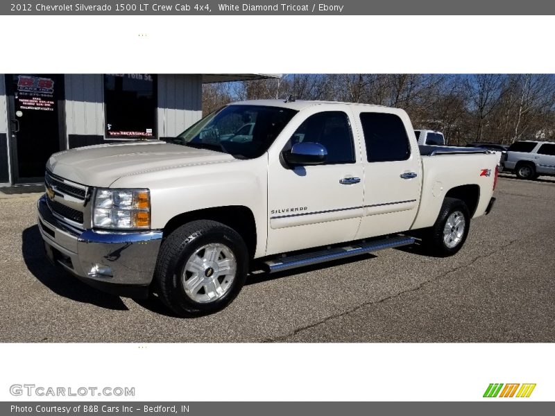 White Diamond Tricoat / Ebony 2012 Chevrolet Silverado 1500 LT Crew Cab 4x4