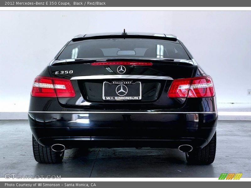 Black / Red/Black 2012 Mercedes-Benz E 350 Coupe