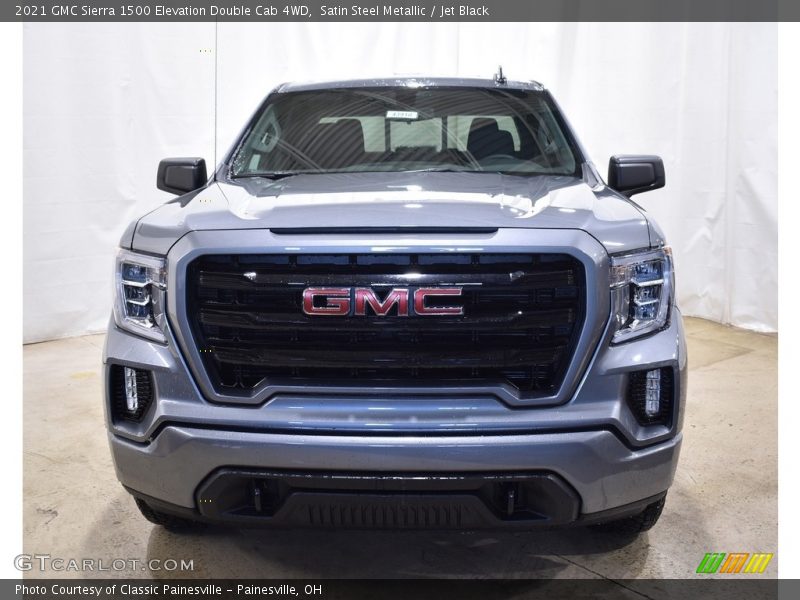 Satin Steel Metallic / Jet Black 2021 GMC Sierra 1500 Elevation Double Cab 4WD
