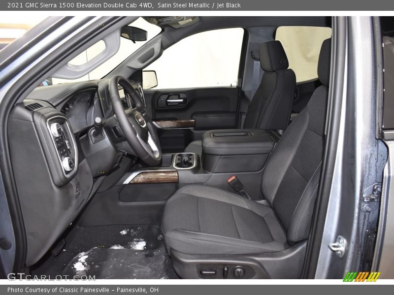Satin Steel Metallic / Jet Black 2021 GMC Sierra 1500 Elevation Double Cab 4WD