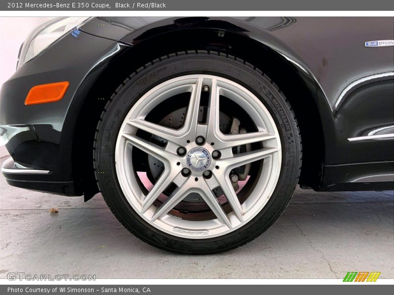 Black / Red/Black 2012 Mercedes-Benz E 350 Coupe