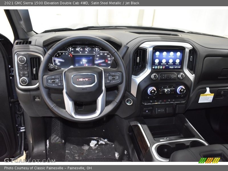 Satin Steel Metallic / Jet Black 2021 GMC Sierra 1500 Elevation Double Cab 4WD