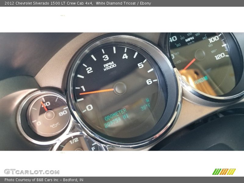 White Diamond Tricoat / Ebony 2012 Chevrolet Silverado 1500 LT Crew Cab 4x4