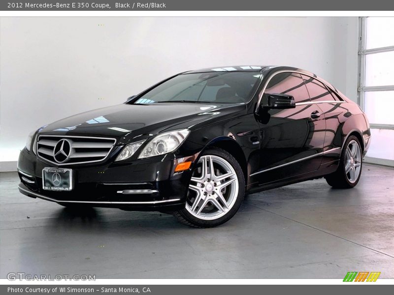 Black / Red/Black 2012 Mercedes-Benz E 350 Coupe