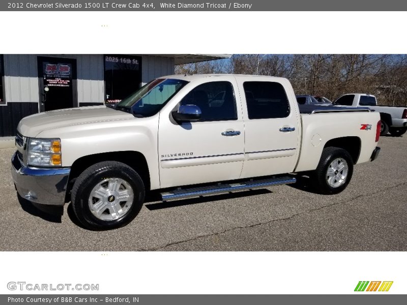 White Diamond Tricoat / Ebony 2012 Chevrolet Silverado 1500 LT Crew Cab 4x4