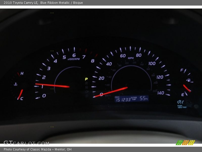 Blue Ribbon Metallic / Bisque 2010 Toyota Camry LE