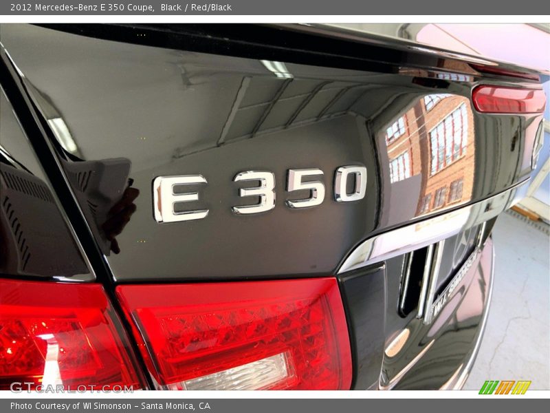 Black / Red/Black 2012 Mercedes-Benz E 350 Coupe