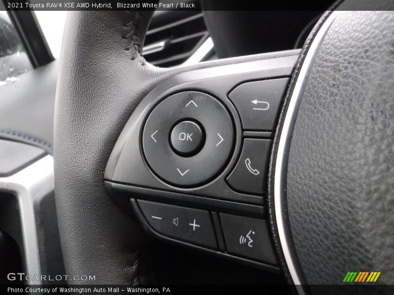 Blizzard White Pearl / Black 2021 Toyota RAV4 XSE AWD Hybrid