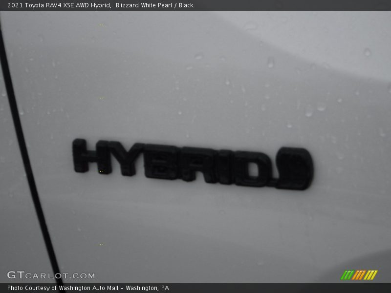 Blizzard White Pearl / Black 2021 Toyota RAV4 XSE AWD Hybrid