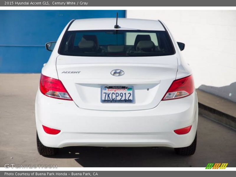 Century White / Gray 2015 Hyundai Accent GLS