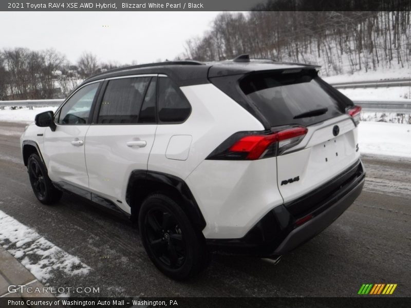 Blizzard White Pearl / Black 2021 Toyota RAV4 XSE AWD Hybrid