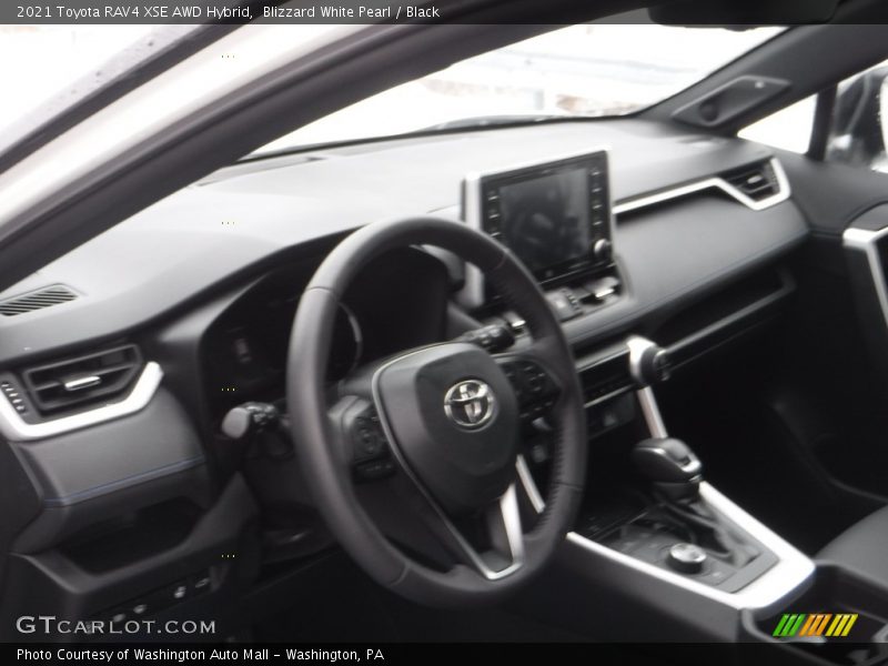 Blizzard White Pearl / Black 2021 Toyota RAV4 XSE AWD Hybrid