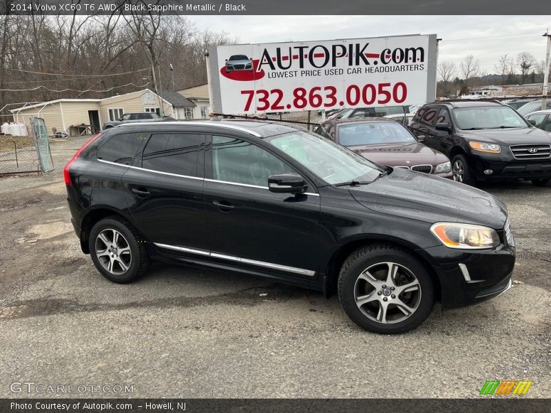 Black Sapphire Metallic / Black 2014 Volvo XC60 T6 AWD