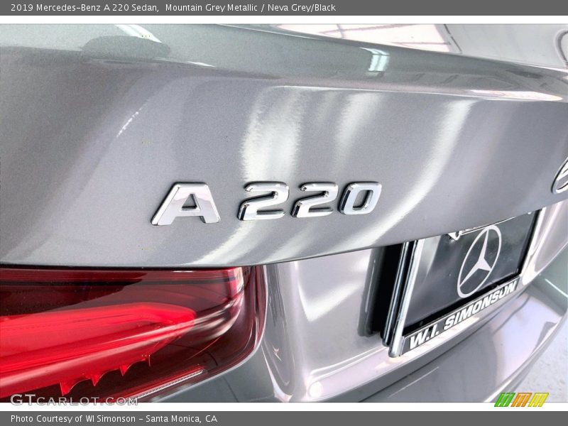 Mountain Grey Metallic / Neva Grey/Black 2019 Mercedes-Benz A 220 Sedan