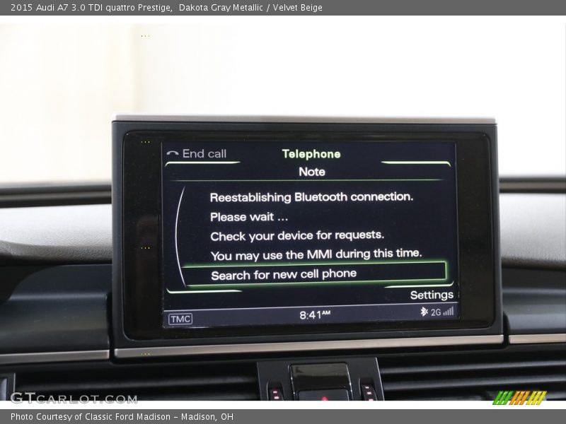 Dakota Gray Metallic / Velvet Beige 2015 Audi A7 3.0 TDI quattro Prestige