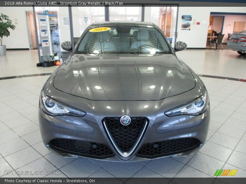 Stromboli Gray Metallic / Black/Tan 2019 Alfa Romeo Giulia AWD