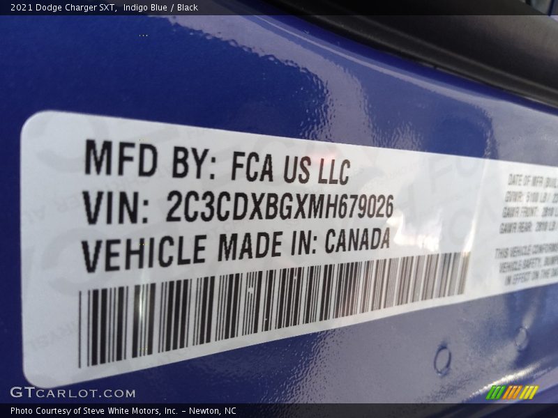 Indigo Blue / Black 2021 Dodge Charger SXT
