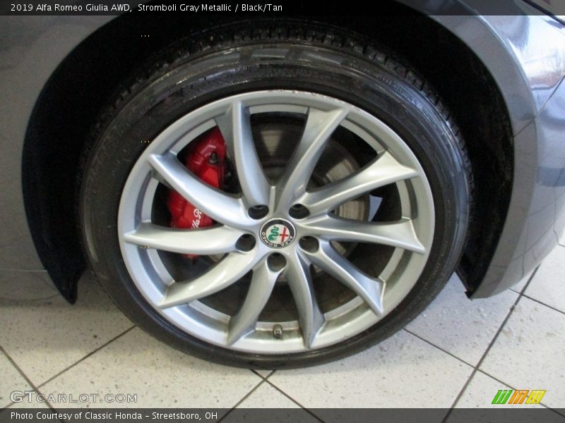 Stromboli Gray Metallic / Black/Tan 2019 Alfa Romeo Giulia AWD
