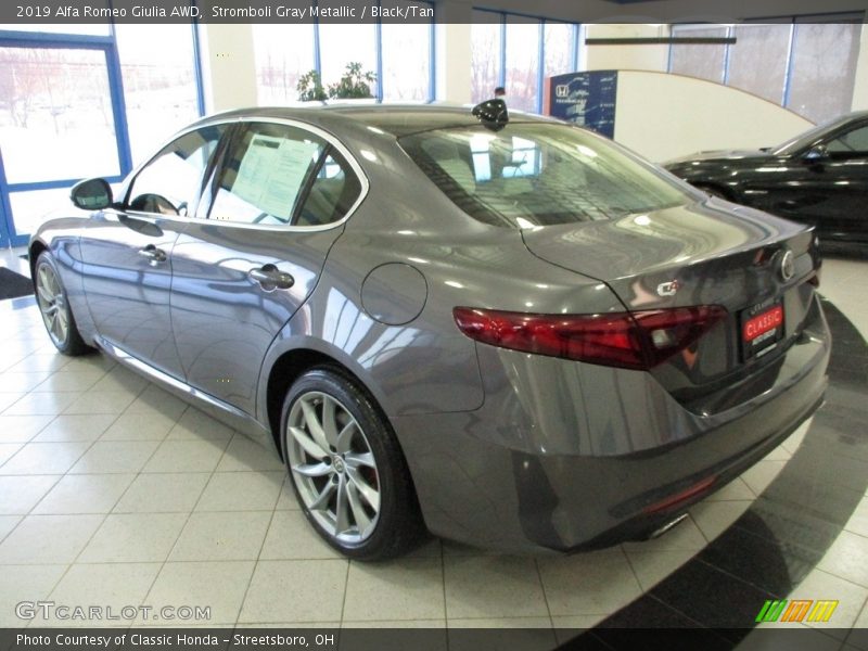 Stromboli Gray Metallic / Black/Tan 2019 Alfa Romeo Giulia AWD