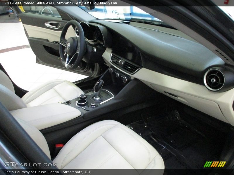 Stromboli Gray Metallic / Black/Tan 2019 Alfa Romeo Giulia AWD