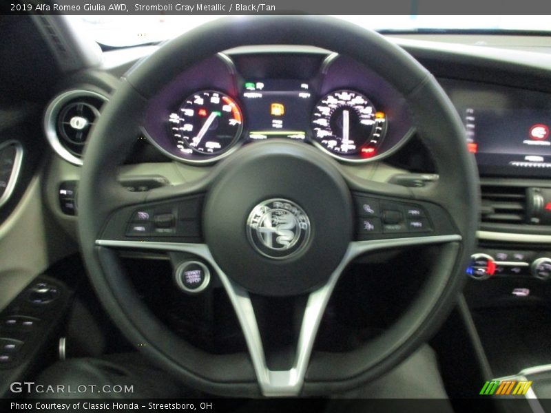 Stromboli Gray Metallic / Black/Tan 2019 Alfa Romeo Giulia AWD