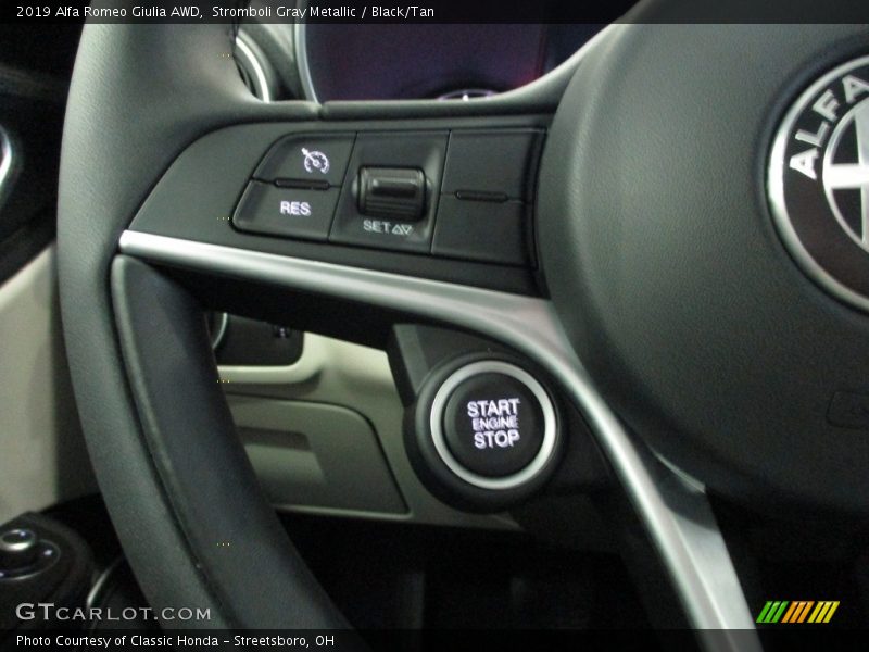 Stromboli Gray Metallic / Black/Tan 2019 Alfa Romeo Giulia AWD