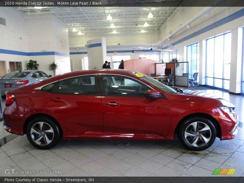 Molten Lava Pearl / Black 2020 Honda Civic LX Sedan