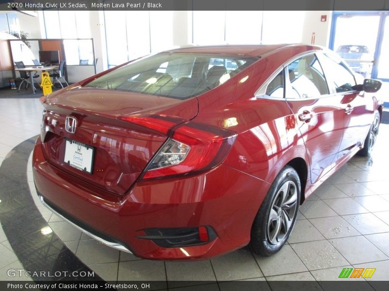 Molten Lava Pearl / Black 2020 Honda Civic LX Sedan