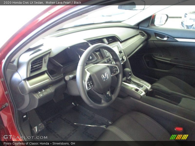 Molten Lava Pearl / Black 2020 Honda Civic LX Sedan