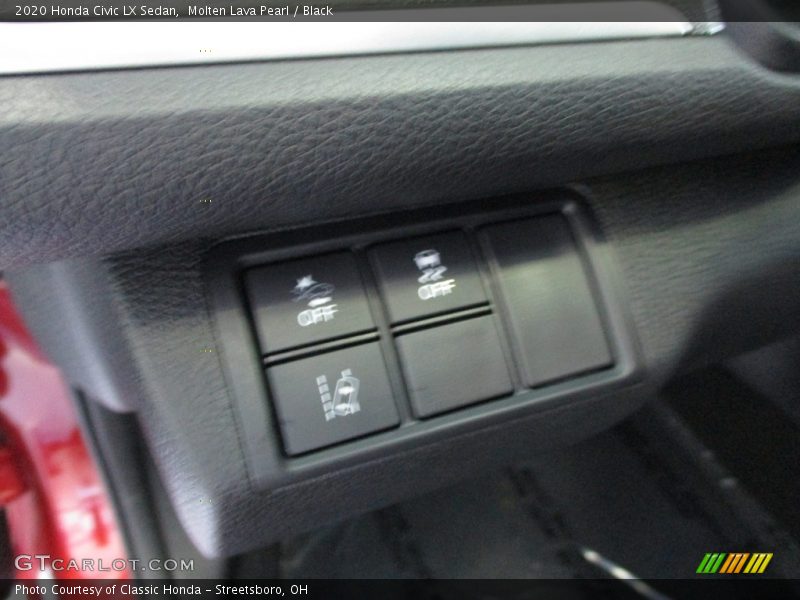 Molten Lava Pearl / Black 2020 Honda Civic LX Sedan