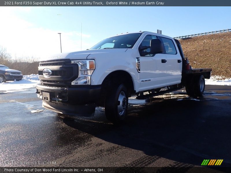 Oxford White / Medium Earth Gray 2021 Ford F350 Super Duty XL Crew Cab 4x4 Utility Truck