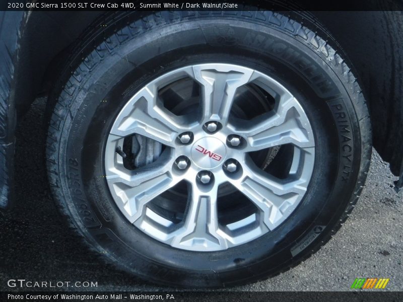 Summit White / Dark Walnut/Slate 2020 GMC Sierra 1500 SLT Crew Cab 4WD