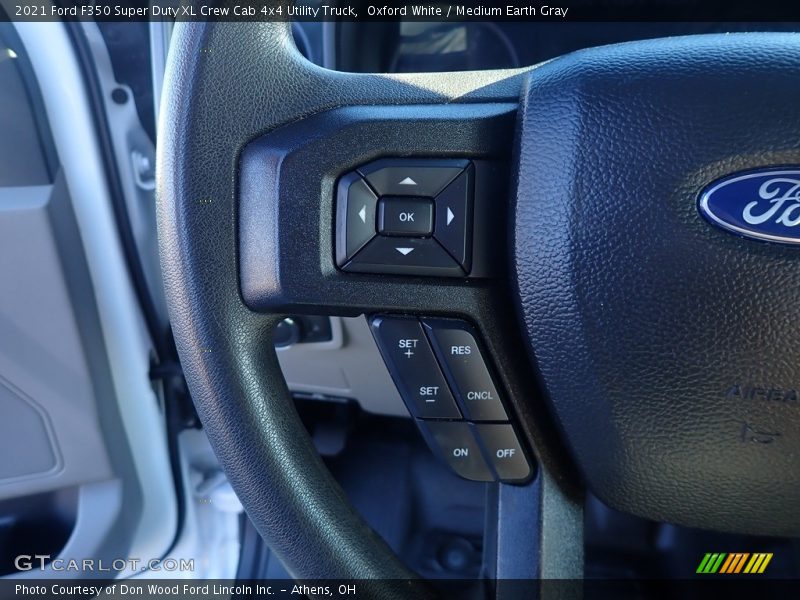 Oxford White / Medium Earth Gray 2021 Ford F350 Super Duty XL Crew Cab 4x4 Utility Truck