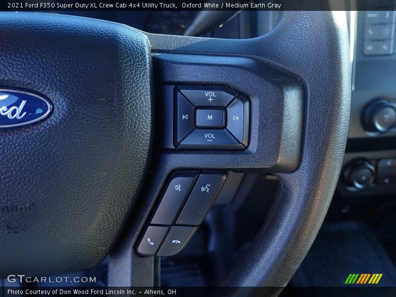 Oxford White / Medium Earth Gray 2021 Ford F350 Super Duty XL Crew Cab 4x4 Utility Truck