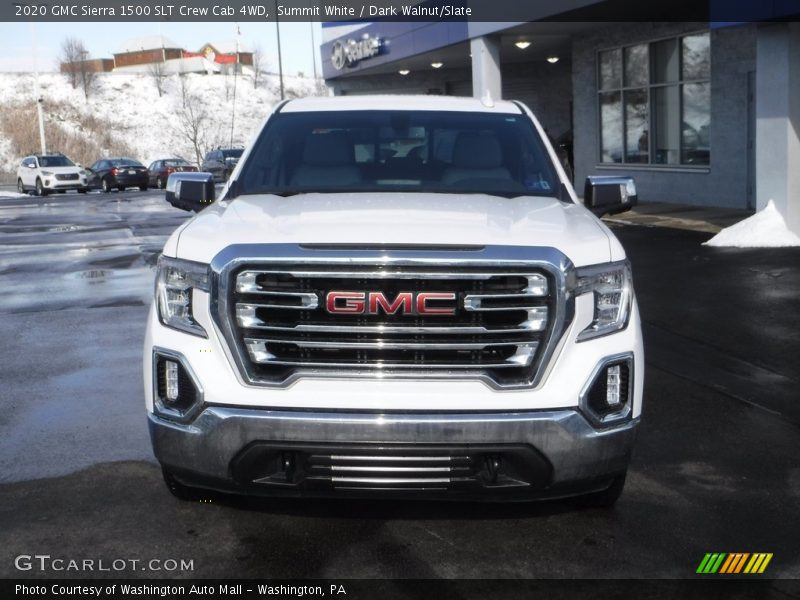 Summit White / Dark Walnut/Slate 2020 GMC Sierra 1500 SLT Crew Cab 4WD