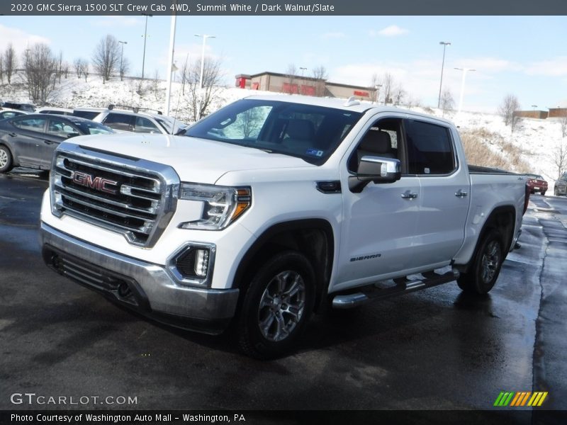 Summit White / Dark Walnut/Slate 2020 GMC Sierra 1500 SLT Crew Cab 4WD