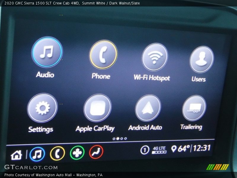 Summit White / Dark Walnut/Slate 2020 GMC Sierra 1500 SLT Crew Cab 4WD