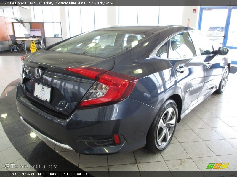 Cosmic Blue Metallic / Black/Ivory 2019 Honda Civic LX Sedan