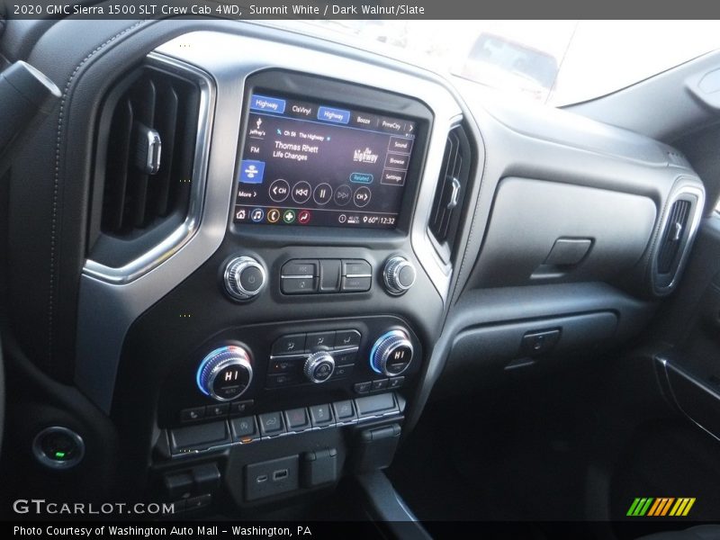 Summit White / Dark Walnut/Slate 2020 GMC Sierra 1500 SLT Crew Cab 4WD
