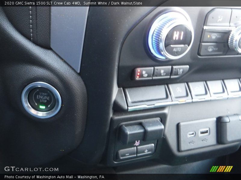 Summit White / Dark Walnut/Slate 2020 GMC Sierra 1500 SLT Crew Cab 4WD