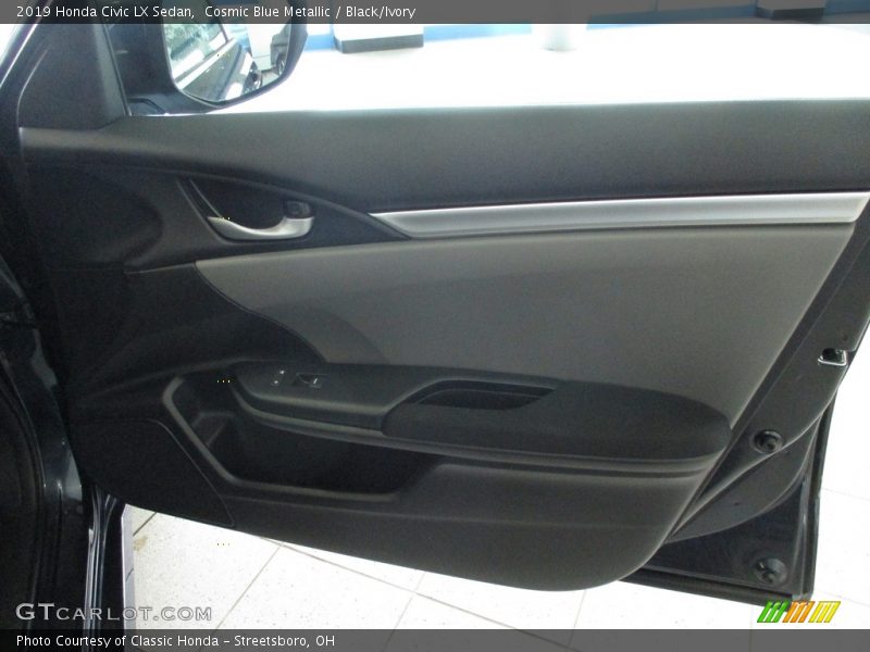 Cosmic Blue Metallic / Black/Ivory 2019 Honda Civic LX Sedan