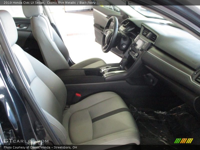 Cosmic Blue Metallic / Black/Ivory 2019 Honda Civic LX Sedan