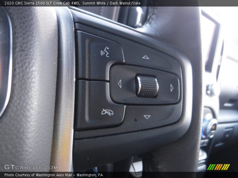 Summit White / Dark Walnut/Slate 2020 GMC Sierra 1500 SLT Crew Cab 4WD