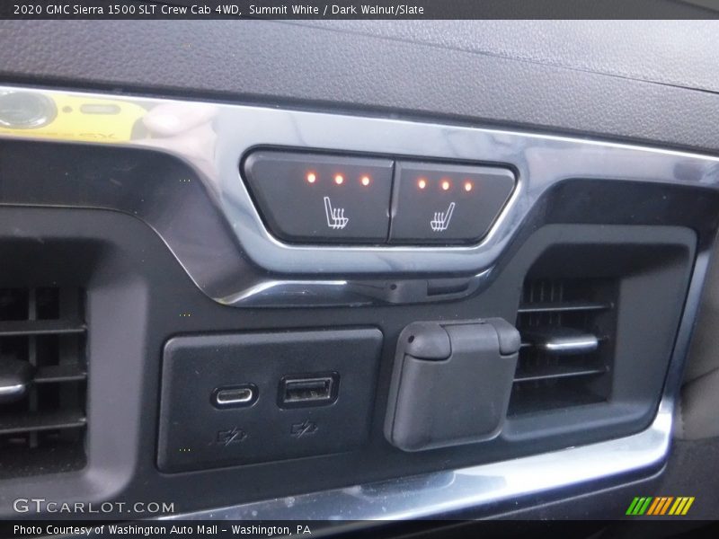 Summit White / Dark Walnut/Slate 2020 GMC Sierra 1500 SLT Crew Cab 4WD