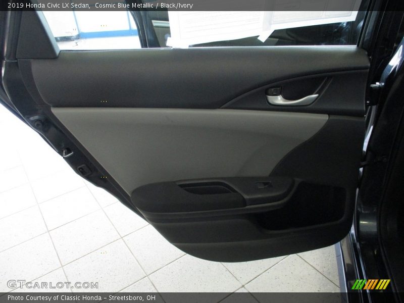 Cosmic Blue Metallic / Black/Ivory 2019 Honda Civic LX Sedan