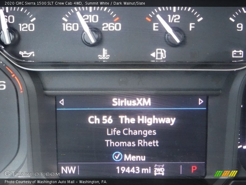 Summit White / Dark Walnut/Slate 2020 GMC Sierra 1500 SLT Crew Cab 4WD