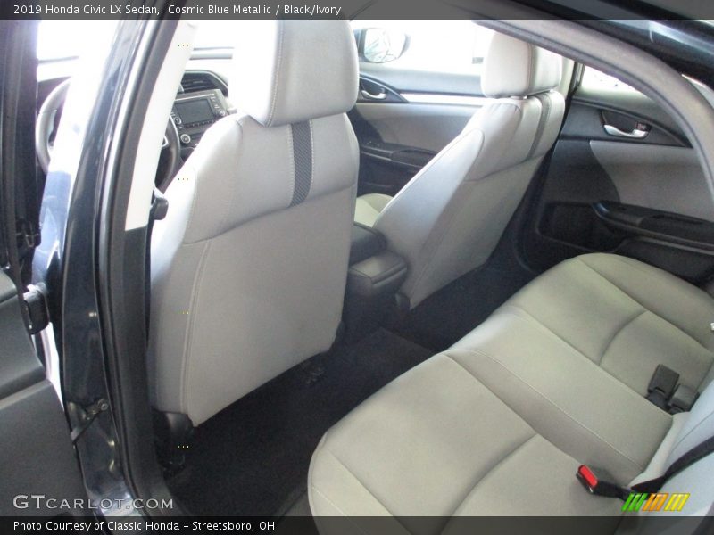 Cosmic Blue Metallic / Black/Ivory 2019 Honda Civic LX Sedan