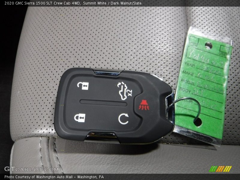 Summit White / Dark Walnut/Slate 2020 GMC Sierra 1500 SLT Crew Cab 4WD