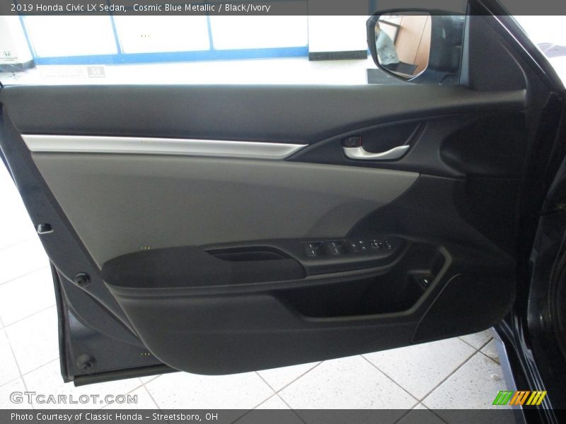 Cosmic Blue Metallic / Black/Ivory 2019 Honda Civic LX Sedan