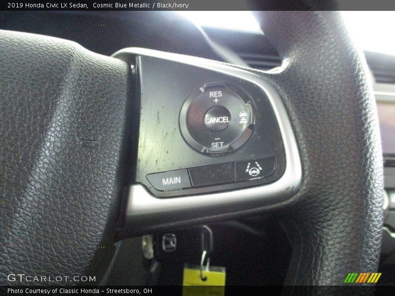 Cosmic Blue Metallic / Black/Ivory 2019 Honda Civic LX Sedan